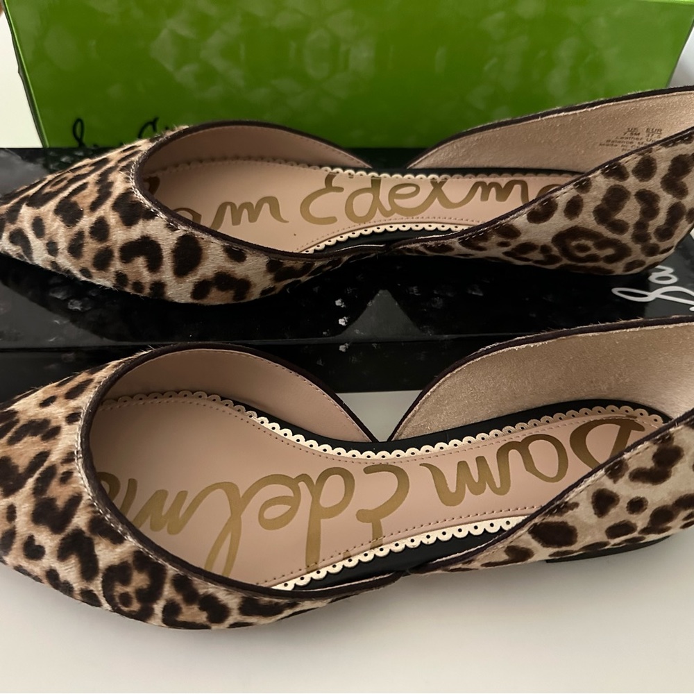 Sam Edelman Rodney Flats, Dyed Leopard Print, Genuine Calf Hair